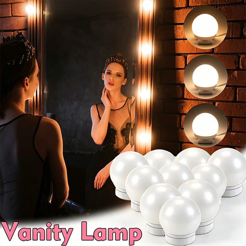Dressing Table Vanity With Lighted Mirror - 10 LED Makyaj Aynası Ampul Seti,