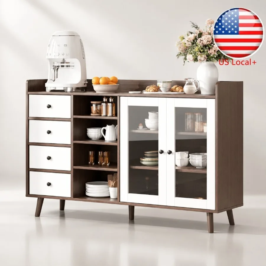 Storage - 55 cm Genişliğinde, Cam Kapaklı, Ahşap