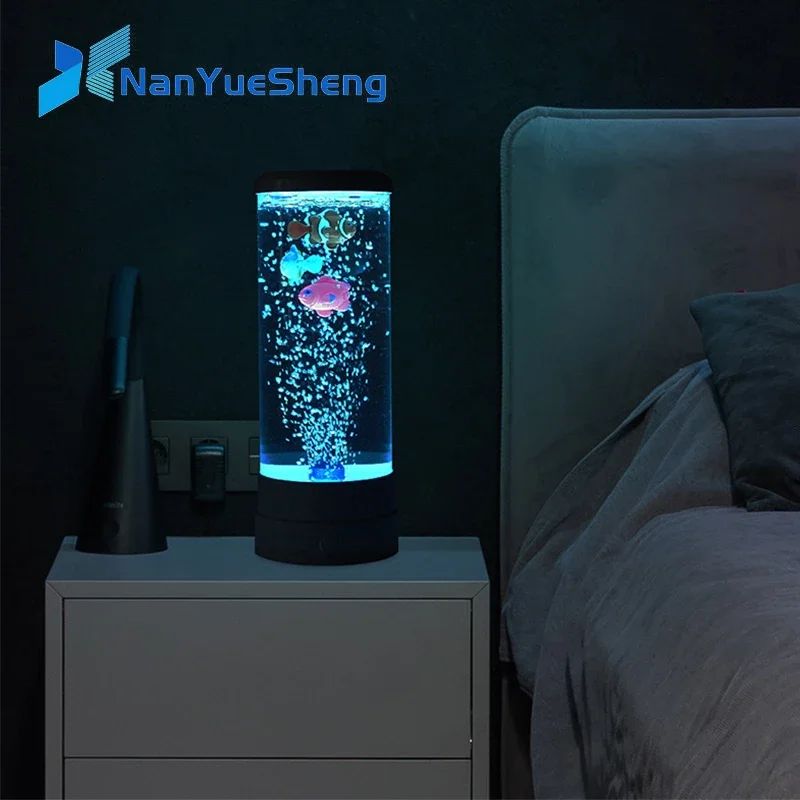 Floating Nightstand With Led Light - LED balık lambası ortam gece lambası
