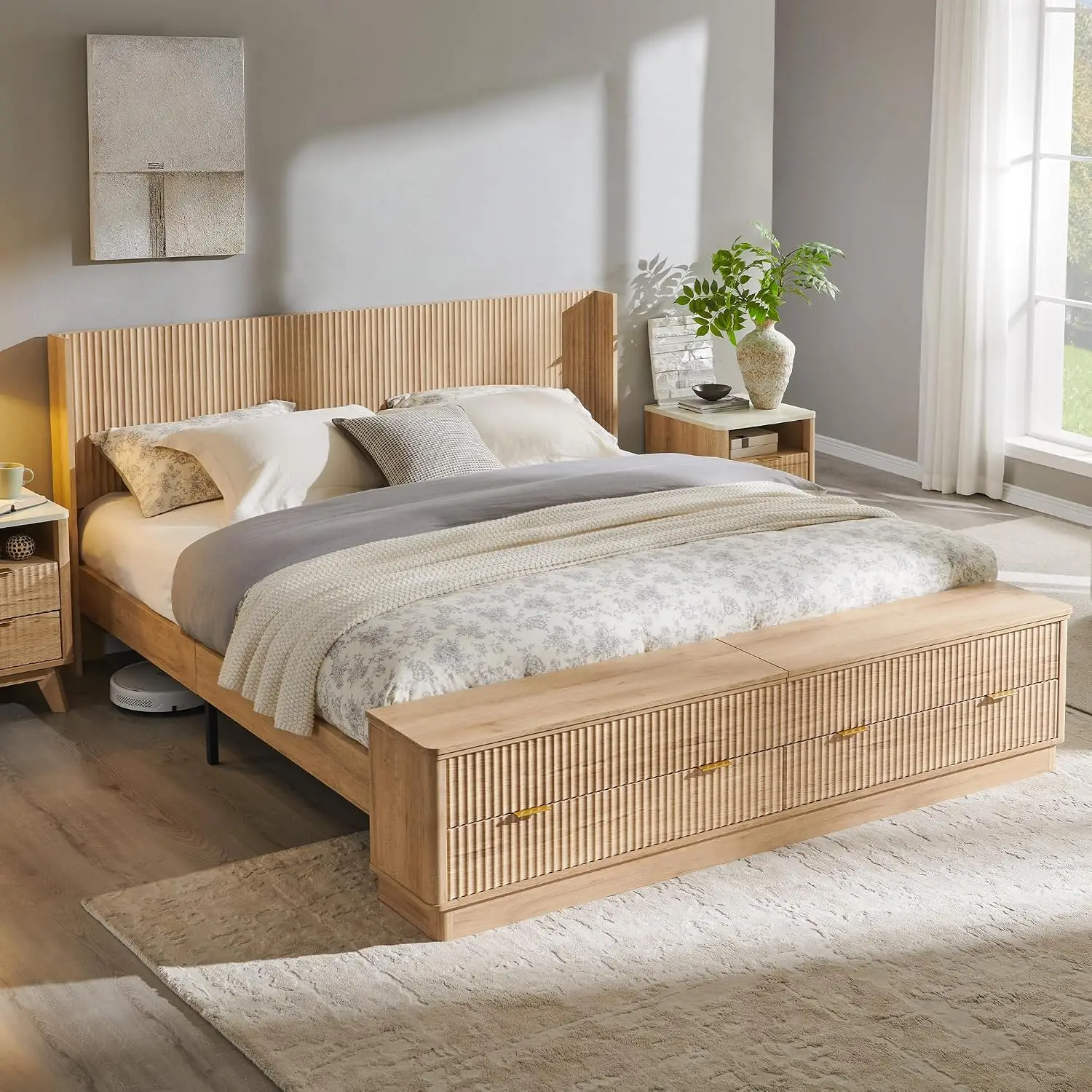Kafa Tahtalı ve Depolama Bankl - King Size Bed Frame With Storage Drawers incelemesi ve fiyatı