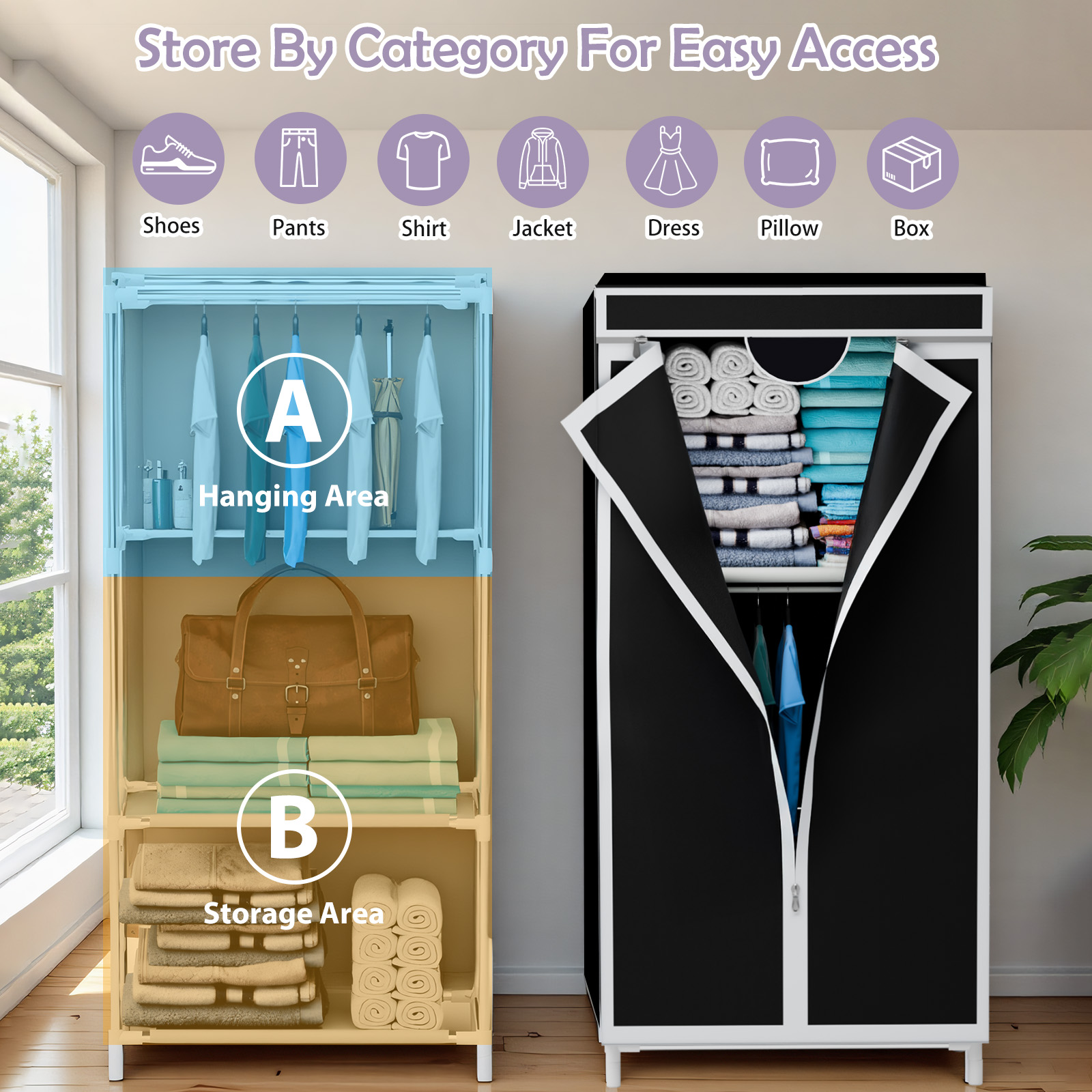 Taşınabilir Kumaş Gardırop Dol - Wardrobe Closet Portable Fabric Cover incelemesi ve fiyatı