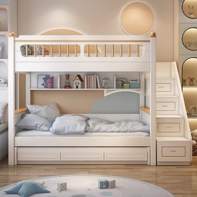Çocuk Odası Mobilyası Ahşap Ço - Bunk Bed With Stairs And Slide incelemesi ve fiyatı