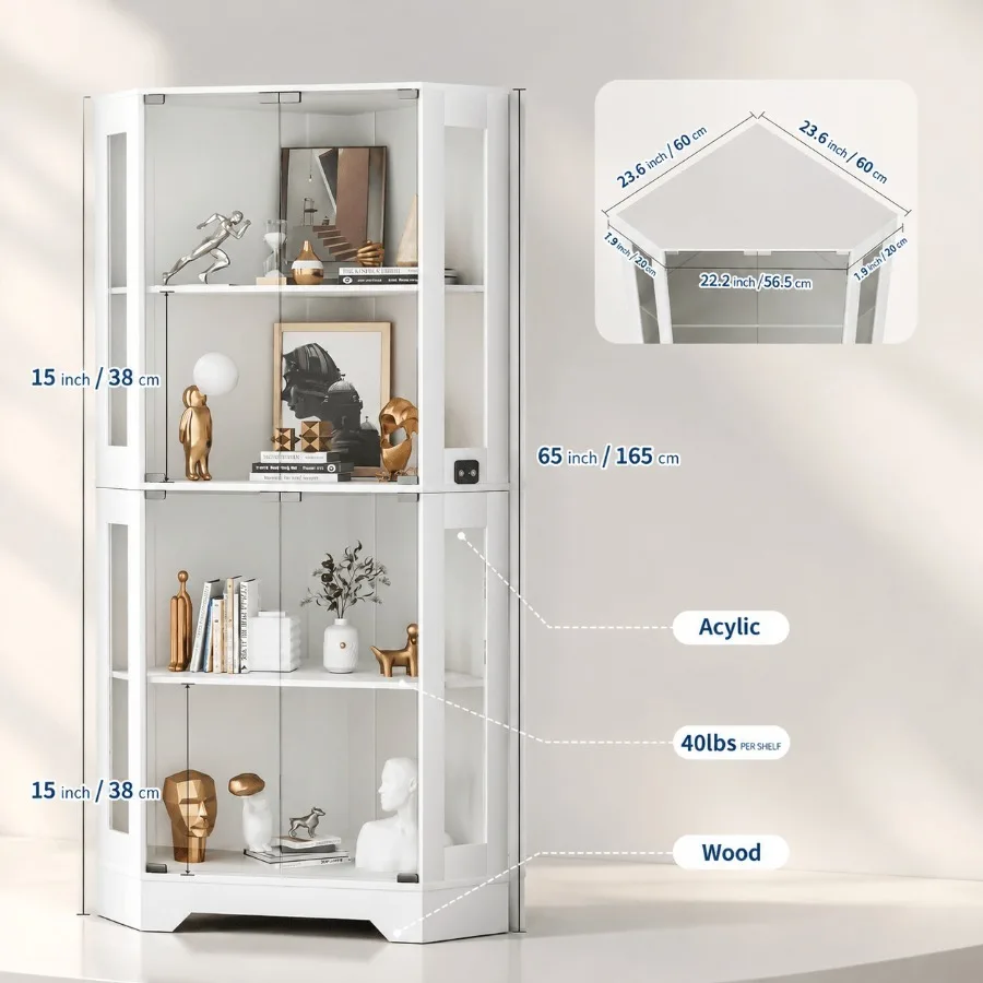 65 cm Beyaz Köşe Vitrini, Hare - Storage incelemesi ve fiyatı