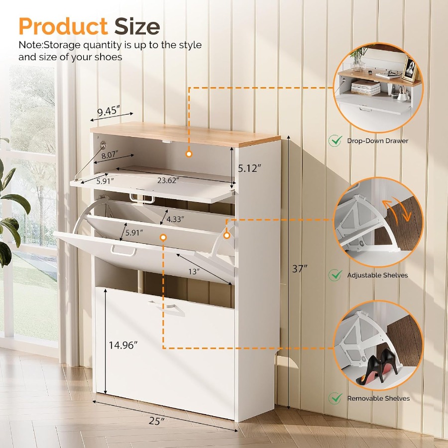 Giriş Alanı İçin Ayakkabı Dola - Shoe Rack Cabinet Narrow Entryway incelemesi ve fiyatı
