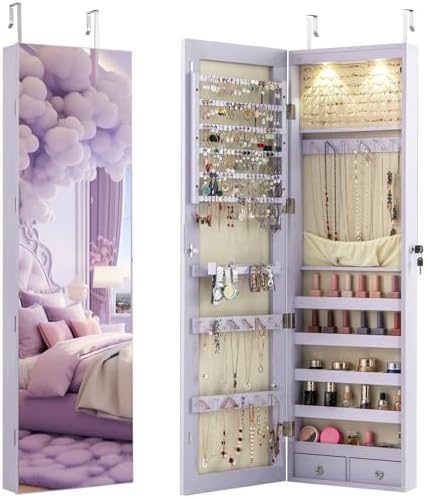 Duvara veya Kapıya Monte Edile - Full Length Mirror Jewelry Armoire incelemesi ve fiyatı
