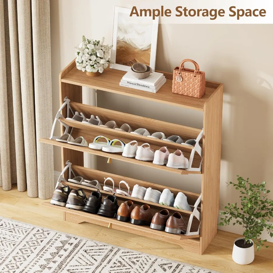 Modern Dalgalı Kenarlı Panelle - Shoe Rack Cabinet Narrow Entryway incelemesi ve fiyatı