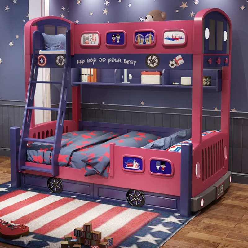 Modern Tarz Kız Çocuk Yatak Çe - Bunk Bed With Stairs And Slide incelemesi ve fiyatı