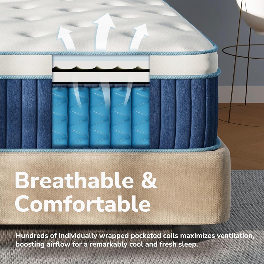 Yatak odası kullanımı için 12  - Memory Foam Mattress In A Box Queen incelemesi ve fiyatı